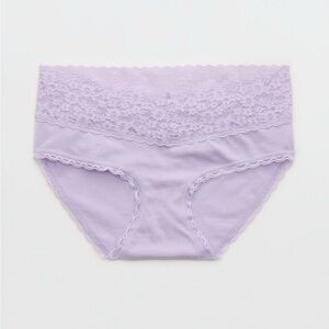 NWT Aerie Superchill Vintage Lace Cotton Boybrief Panty